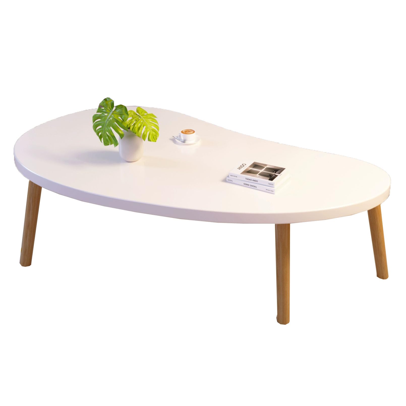 Table basse de salon JATIBOSH, table de canapé en bois massif et table appoint