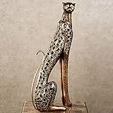 Finition bronze doré. Touch of Class Sculpture guépard Bronze doré Grand Format Large Bronze doré.