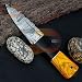 Beautiful Custom Handmade Unique Pattern Handmade Damascus Steel Serrated edge Scottish Dirk Knife || Sheath Z-274