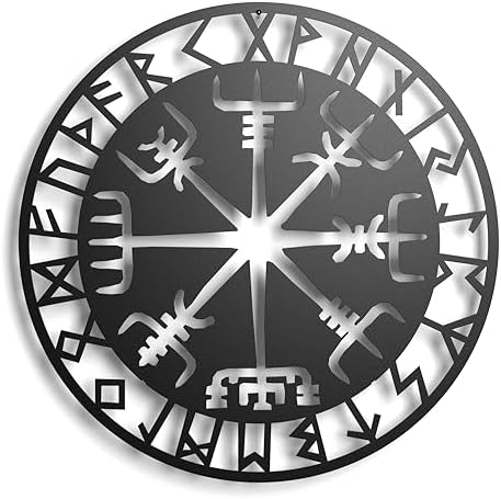 Runas Vikingas. Escultura de metal. Adorno de Pared, Elemento Dec...