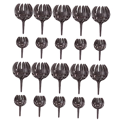 GANAZONO 20 piezas Cajas de Fertilizante para Plantas Cestas Portátiles de Plástico Resistentes UV Contenedores Seguros para Bonsái y Jardinería