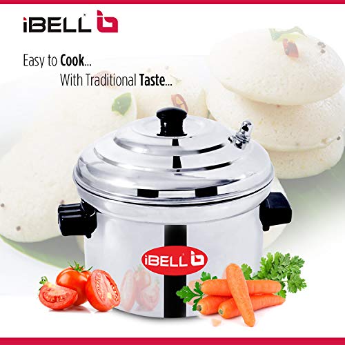 IBELL-Stainless-Steel-Idly-Cooker-Induction-and-Gas-Stove-Compatible-Idli-Maker-Silver-16-Idlies-4-Plates