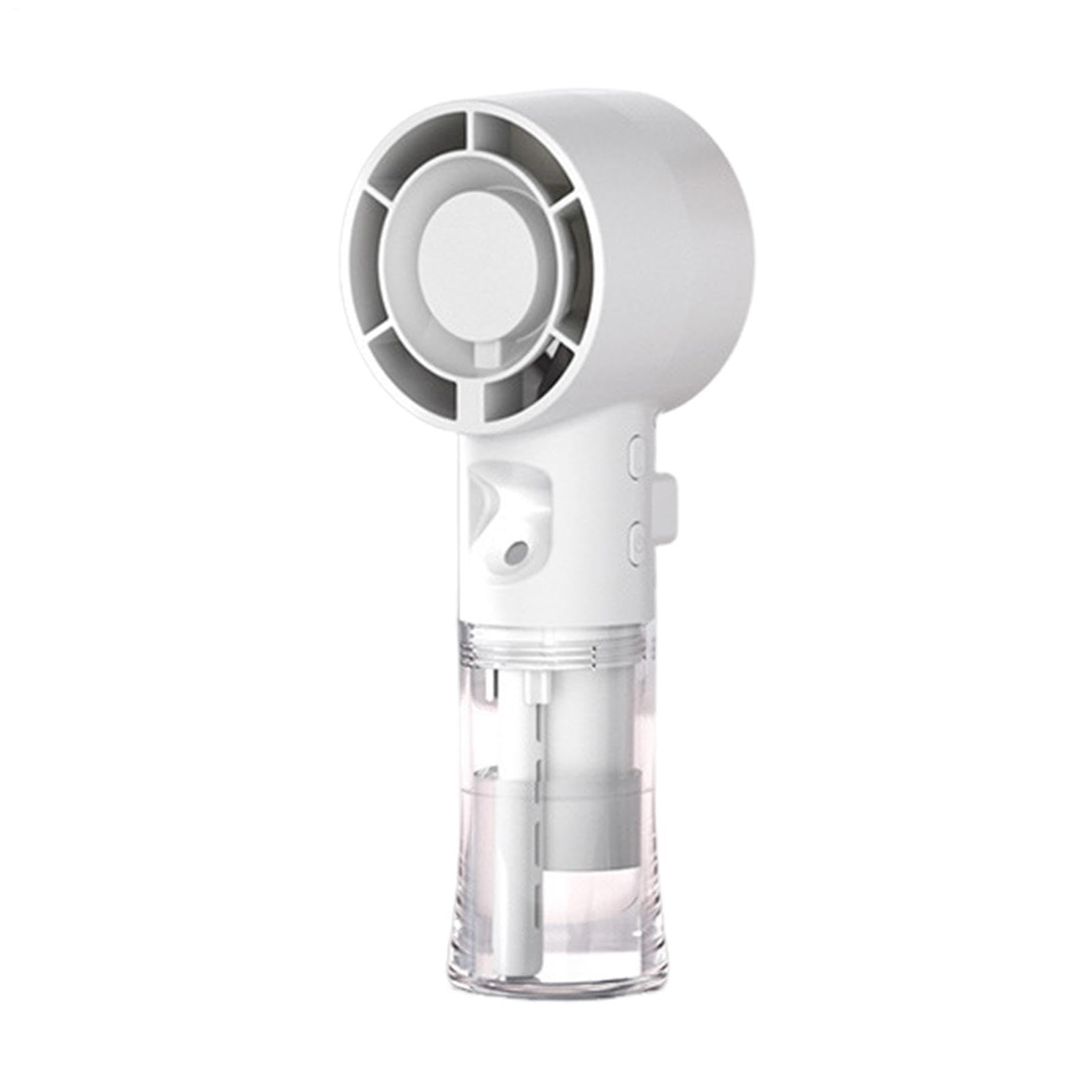 Handheld Fan with Mist Spray, Rechargeable Portable Misting Fan, Mini Handheld Cooling Spray Fans with Adjustable Speeds, Lightweight Outdoor Cooling Device for Summer Camping Travel