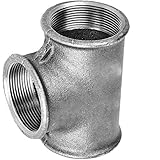 GEWINDE FITTING aus TEMPERGUSS verzinkt > Nr.130 T-Stück IG(Rp) x IG(Rp) x IG(Rp) > 1/8 bis 4 Zoll WUNSCHGRÖSSE einfach selbst wählen >>> 1 1/4 Zoll