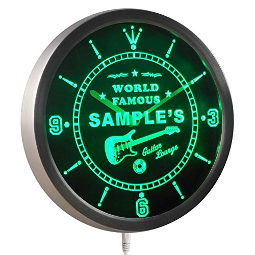 Advpro Ncpf-Tm Guitar Band Room Personalized Your Name Bar Pub Sign Neon Led Wall Clock #TOP4