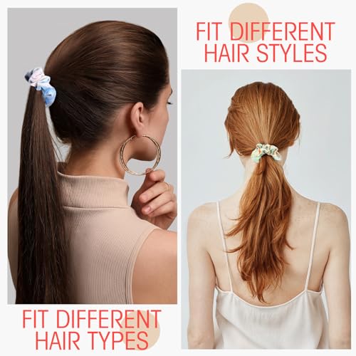 Image of Tatuo 24 Pieces Hair Scrunchies for Girls,Bright Colors,Velvet