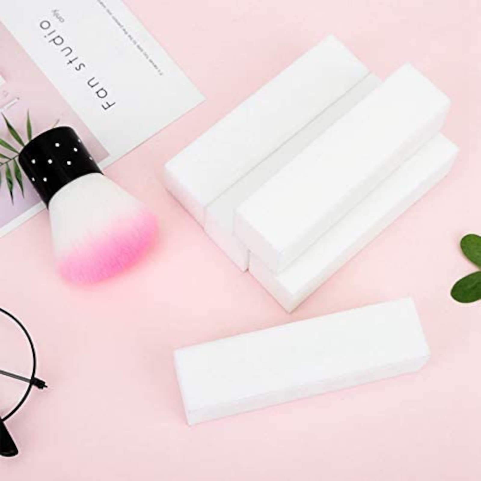 10x Nagelfeilen Buffer 10 Stück Weiß Buffer für Nägel Gelnägel Nail Buffer Nagelfeile Buffer Set Schleifblöcke Maniküre Werkzeug mit einem Nagelpinsel Entstauben (10x Stück)