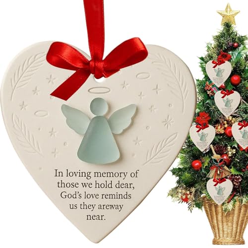 Artisanat romantique en céramique YRYRYW pour décorations d'arbre de Saint-Valentin et Noël