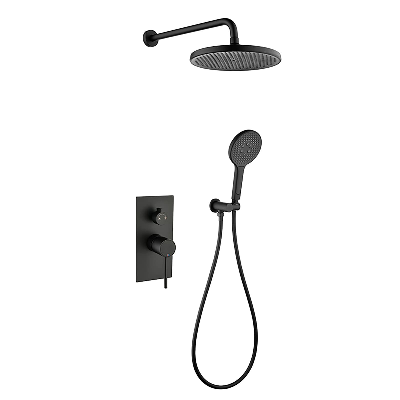 Sistema de ducha de lluvia de 10 pulgadas con grifo monomando para pared