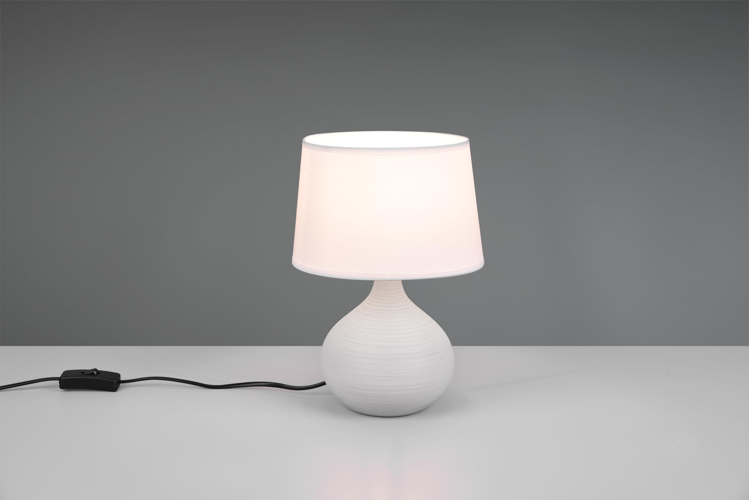 RL LIVE YOUR LIGHT Martin, Lampada da tavolo, Ceramica, E14, Cappuccino, 20 x 20 x 29 cm (Confezione da 2)