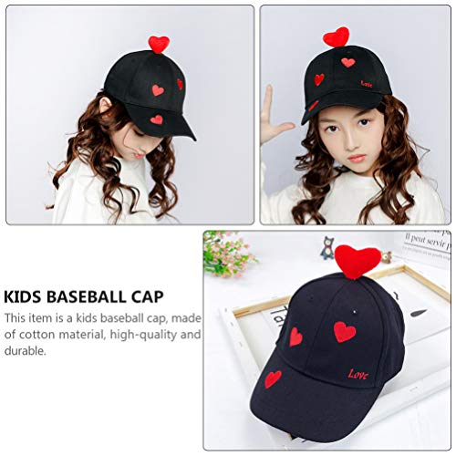 KESYOO Boné de Beisebol Infantil Com Padrão de Coração Boné de Beisebol de Algodão Infantil Boné de