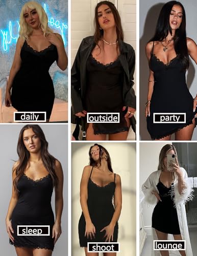 Avidlove Womens Nightgown Sexy Lace Sleepwear V Neck Full Slip Chemise Lingerie Cotton Night Gowns Babydoll Sleepshirt3