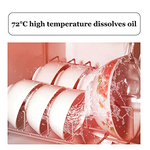 yunyun Unieke mini-vaatwasser, draagbare tafelvaatwasser, kleine thuis-vaatwasser, vrijstaand, met 4 wasprogramma's (44 x 43 x 52 cm) - Afbeelding 8