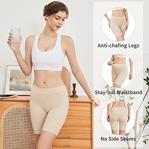 Migbean Women's Cotton Boy Shorts, Women's Boxer Briefs Underwear Anti Chafing Boy Shorts Panties, Bike Shorts, Seamless #TOP1