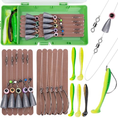 Carolina Rigs for Fishing- 10PCS Ready Tied Carolina Rig Kit for ...