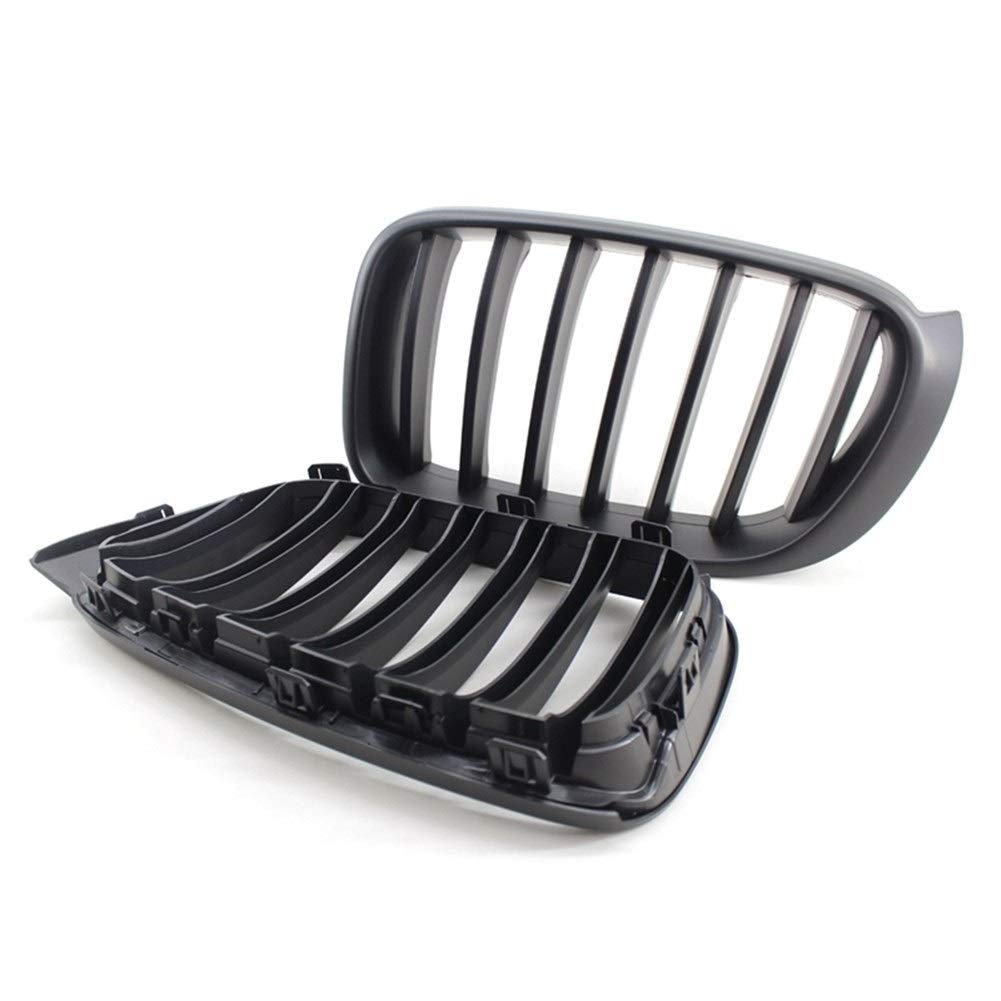 Wymiana przedniego grilla samochodu Matowy czarny, dla BMW, F25 F26 X3 X4 2014-2017 Car Styling