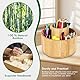 Cinnani Schreibtisch Organizer aus Bambus, 360° Drehbar Stiftehalter Holz, Große Kapazität Stifthalter Kinder, Stifte Organizer mit 9 Große Fächer, für Büro, Schule, Kunstatelie, Zuhause (Holz Farbe)