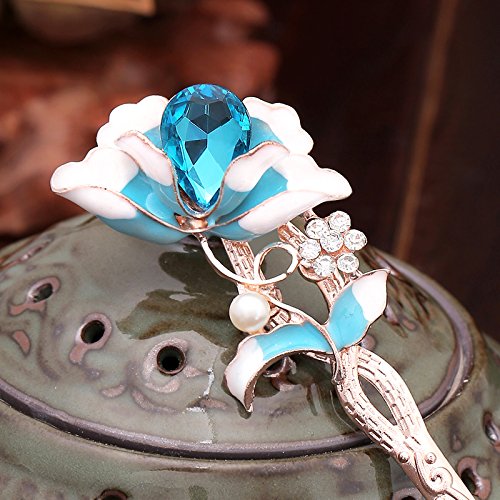 image for STARROP Chinese Hair Chopstick Hair Decor flower Hair Pin Hair Clip Me