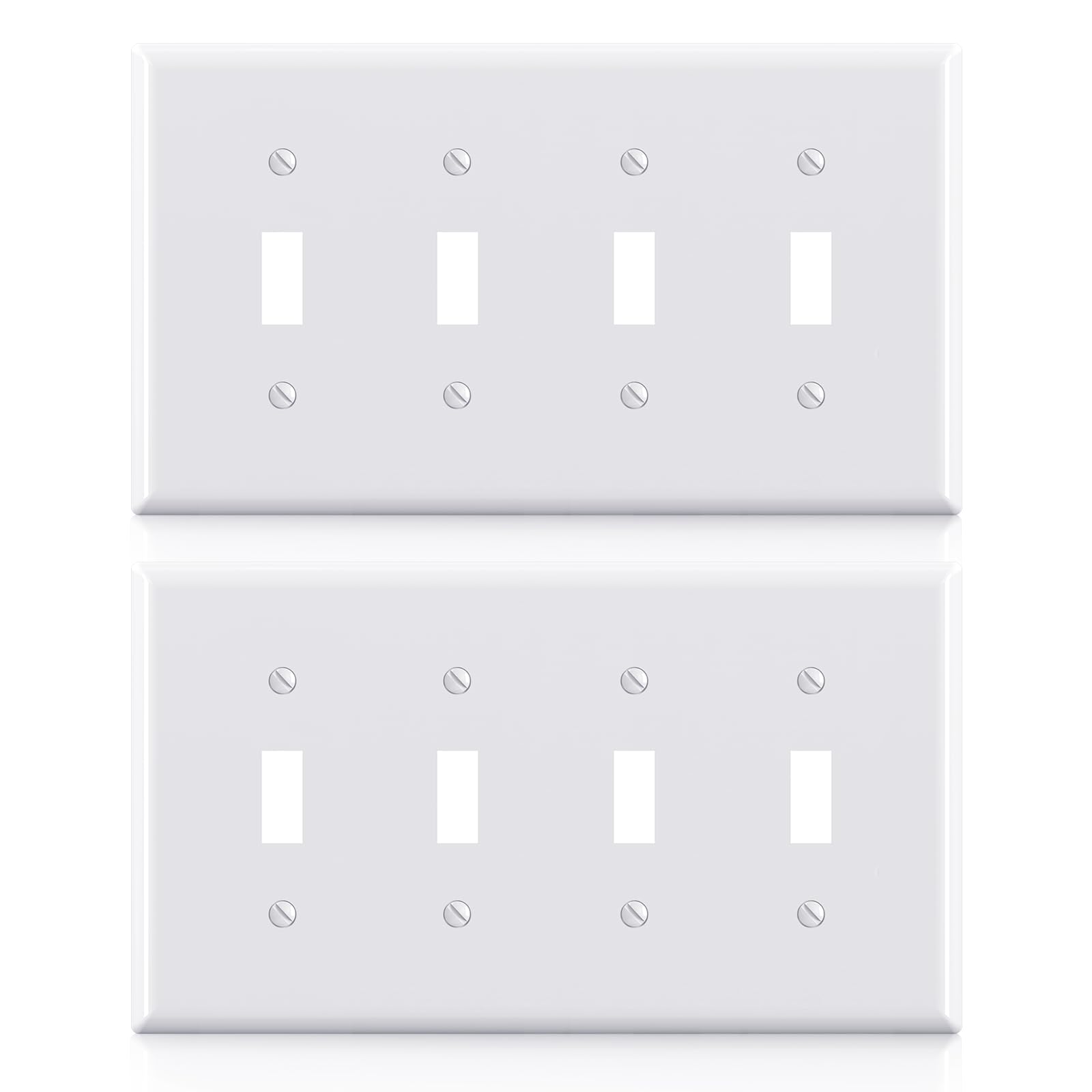 Glossy White Toggle Switch Plates - 2 Pack -13