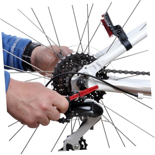 Mipcase set de 2 válvulas tubeless de aleación de aluminio rojas para neumáticos de bicicleta con diseño de orificio lateral para inflado rápido para ciclismo de montaña, carretera y urbano miniatura 5
