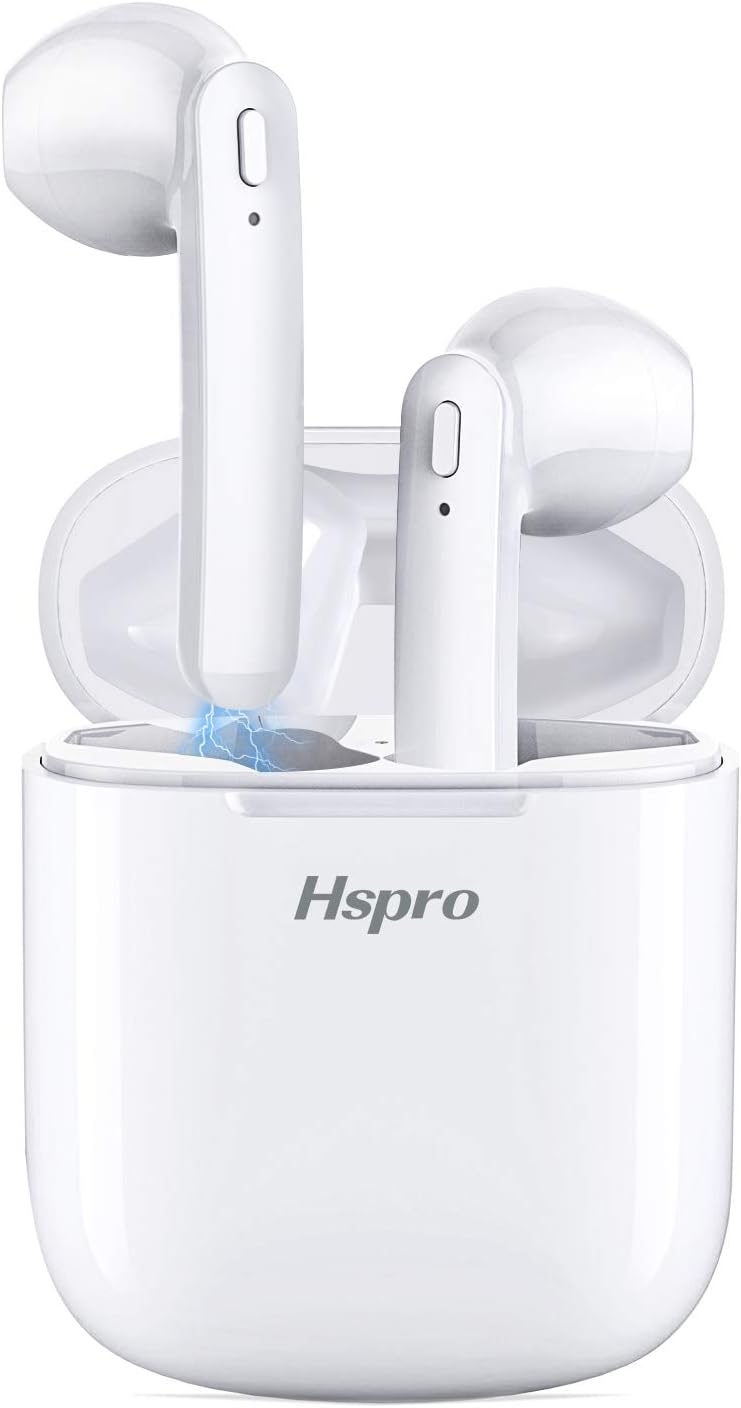 Wireless Earbuds, HSPRO Bluetooth 5.0 Headphones True Wireless Earbuds in-Ear Headset with Mic, Single/Twin Mode, 30Hrs Playtime for Work/Sports