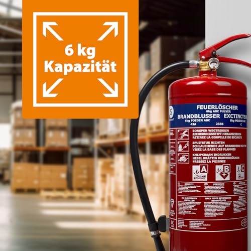 Smartwares Pulverlöscher – 6 kg – für ABC Brände – mit Halterung – FEX-15167 – Ansicht 3