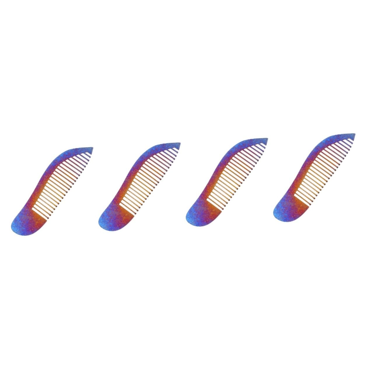 Healeved 4piezas Peine De Titanio Antiestático Para Estilismo Profesional Peine Portátil De Barbería y Salón Para Cortes y Peinados Ligero y Resistente La Corrosión