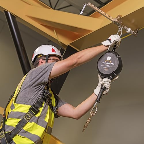 Image of Guardian 42000 Velocity Class 1 Cable Self-Retracting Lifeline (SRL) with Carabiner | 16 ft | Class 1 | ANSI and OSHA Compliant