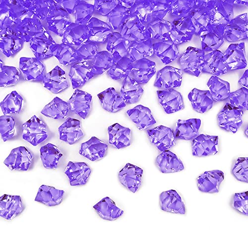 Cubitos de hielo falsos acrílicos 150 piezas morado miniatura 5