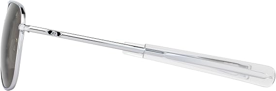 AO Original Pilot Sunglasses - Silver - Calobar Green SkyMaster Glass Lenses - Bayonet Temple - 57-20-140