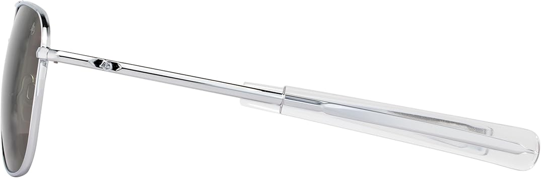 AO Original Pilot Sunglasses - Silver - Calobar Green SkyMaster Glass Lenses - Bayonet Temple - 57-20-140