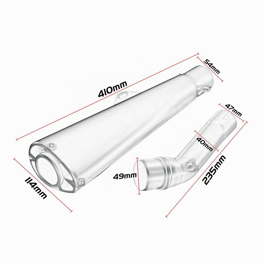 Motorrad Auspuff Schalldämpfer für Rebel CMX 500 300 2021 2022 2023 2024 Edelstahl Spitze Schwanz Link Mid Volle System schalldämpfer | Spitze Endstück Verbindungs Auspuff Mittelrohr Vollsystem