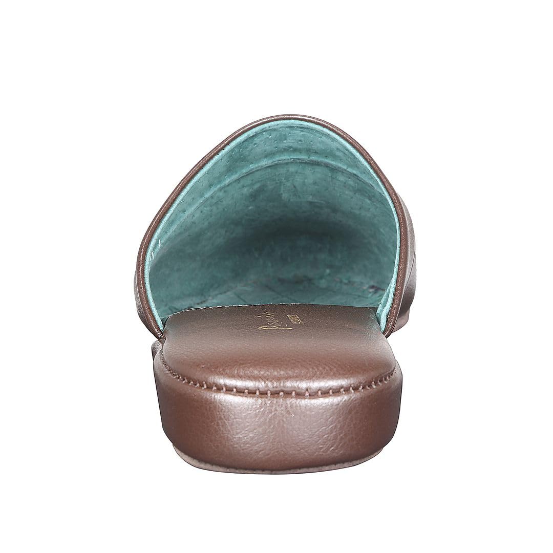 PAMIR Pantoufles en cuir véritable pour homme