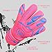 WESTWOOD FOX Goalkeeper Goalie Gloves,Finger Protection Soccer Goalie Gloves for Kids,Youth,Adults,Heavy Grip Palm Dumbo Latex 4+3 mm,Wrist Support (Pink-White, Size 10 Suitable for Adult-L)