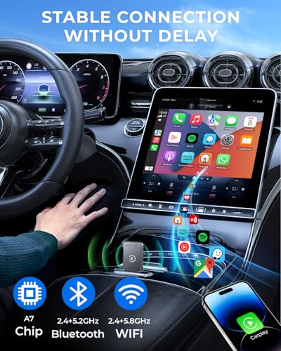image for AuroraLink Wireless Carplay Adapter & Android Auto Wireless Adapter 2-