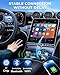 AuroraLink Wireless Carplay Adapter for Apple iPhone & Android Auto 2-in-1 Fast & Stable Carplay Wireless Adapter Convert Wired to Wireless Car Play Dongle for iOS 10+/Android 11+ (Grey)