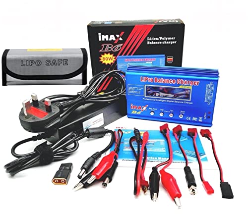 HobbyInn iMax B6 Lipo Battery Balance Charger Dis-Charge 2S-6S RC Multi Function Charging LiFe LiHV NiMH Lilon + Power Adaptor + Lipo Safe Bag