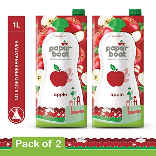 Image of Paper Boat Coconut Water, 200ml (Pack of 6) + Paper Boat Apple, 2 x 1 L