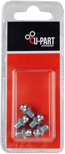 AO900/4791/P Straight Grease Nipple 5-Piece Set, 1/4-Inch Size
