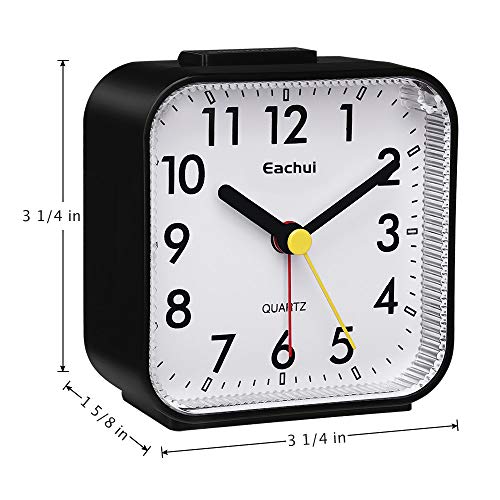 Analogwecker Eachui klein mit lautem Alarm und Nachtlichtfunktion