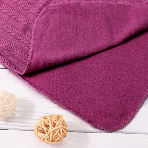 Image of DRESHOW BQUBO Newborn Receiving Blanket Toddler Warm for Girls with Bow Hat and Bow Headband Shower Gift