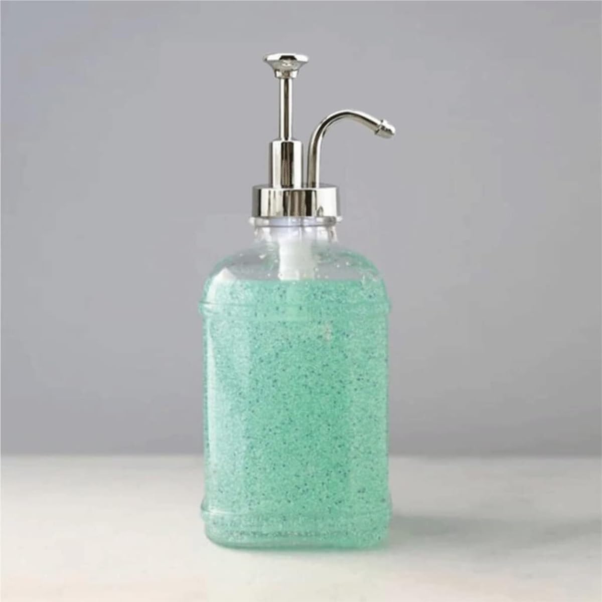 Dispenser Sapone Liquido Distributore di sapone curvo da banco Vetro spesso trasparente Bagno