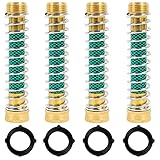 Hourleey Garden Hose Protector, Hose Extension Adapter with Coil Spring (4 PCS)