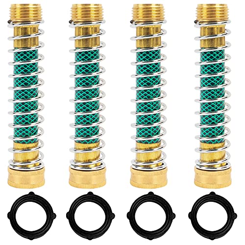 Hourleey Garden Hose Protector, Hose Extension Adapter with Coil Spring (4 PCS)