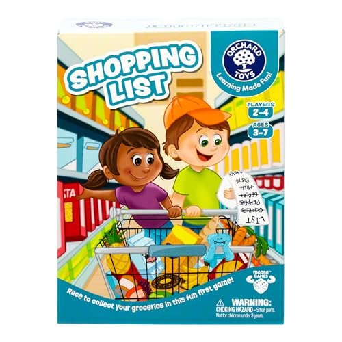 Orchard Toys Shopping List Game - New Art Race to Collect Your Groceries in This Fun Memory Game, Age 3-7, 2-4 Players