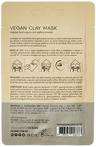 Máscara Facial Vegana com Argila de Bentônita - Vegan Clay Mask 15g