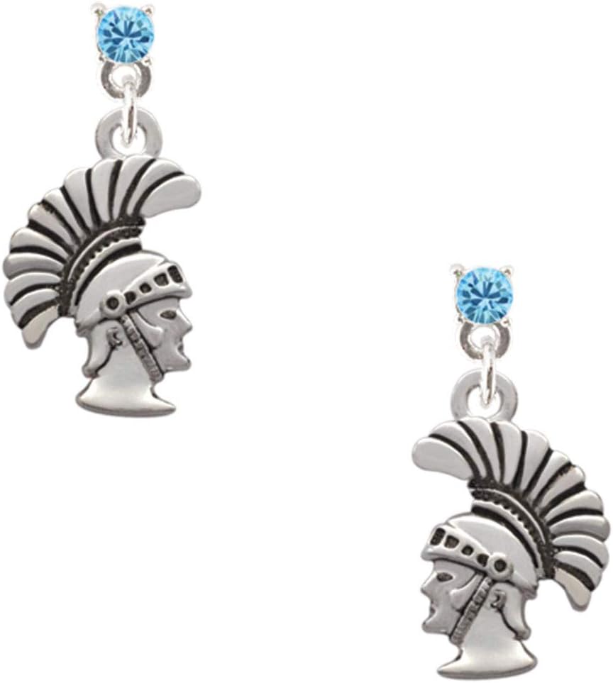 Small Spartan or Gladiator - Mascot Crystal Post Earrings