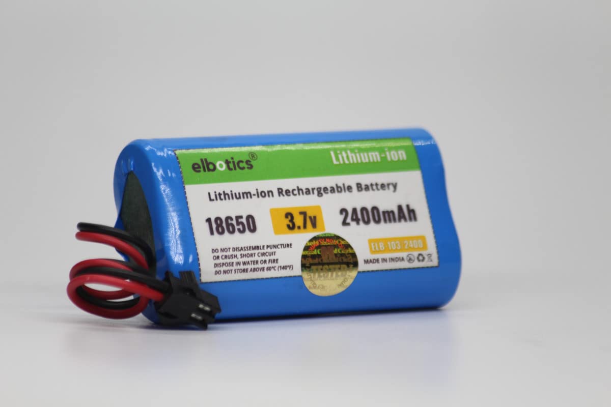 KUSHAL Enterprises 3.7v 2400mAh Li-ion Cylindrical Battery | 3.7V