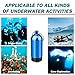 Pecihiko Scuba Diving Tank, Aluminum Alloy Mini Dive Tank Key Ring with Brass O-Ring Pick and 12 O-Rings, Compact Repair Kit Cylinder Valve Sealing Rings for Diving Gear Equipment Maintenance (Blue)
