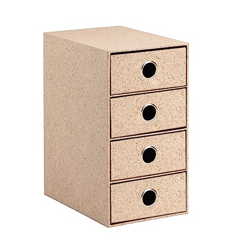 Boîte à 4 tiroirs A5 S.O.H.O. Cacao module de rangement marron